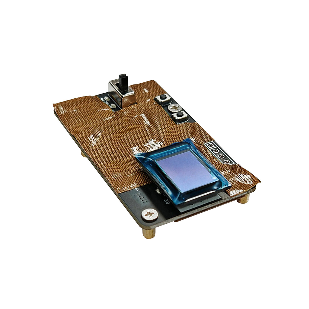 0.6 inch AMOLED micro display module angled view showing display panel and circuit board