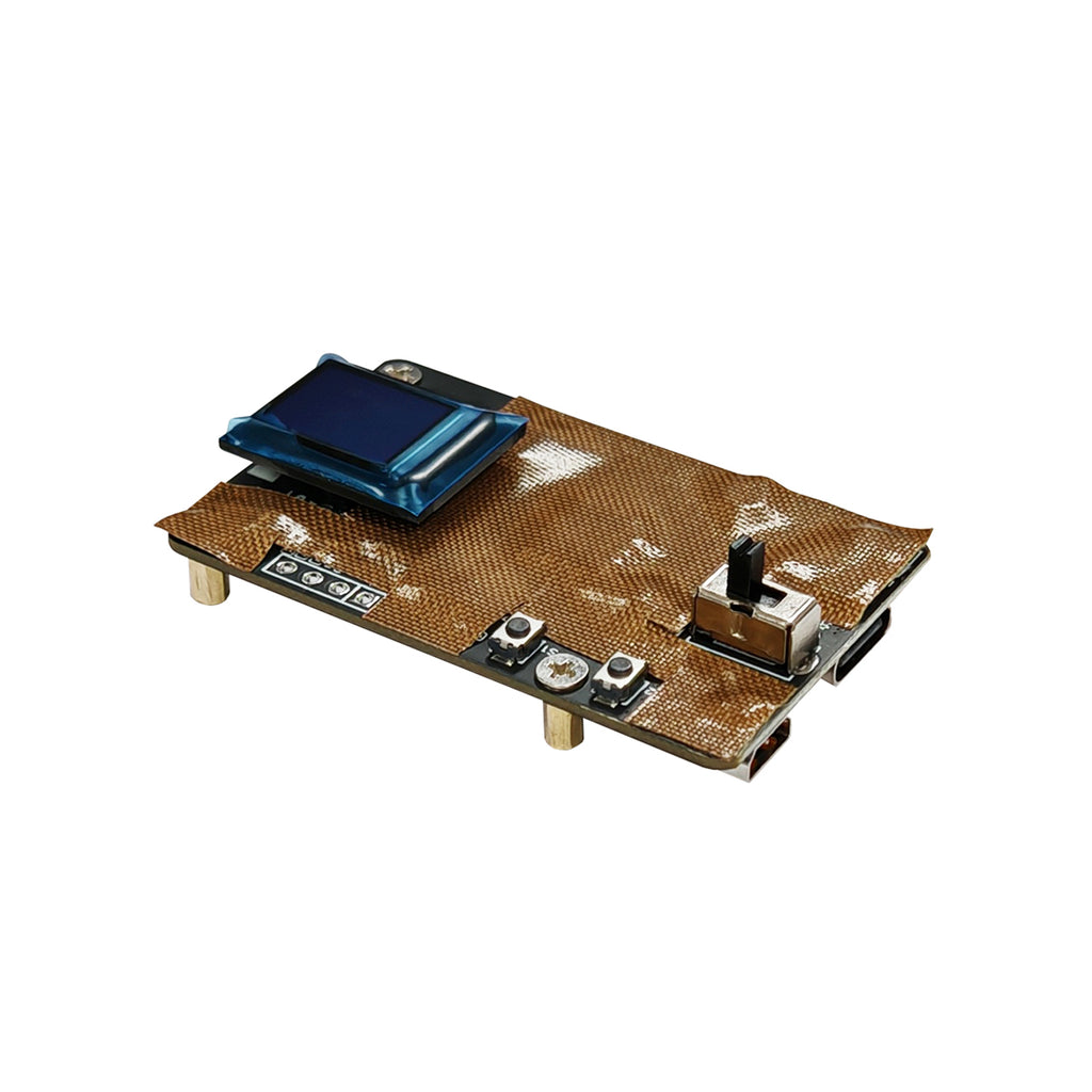 0.6 inch AMOLED micro display module side angle view showing display panel and driver board