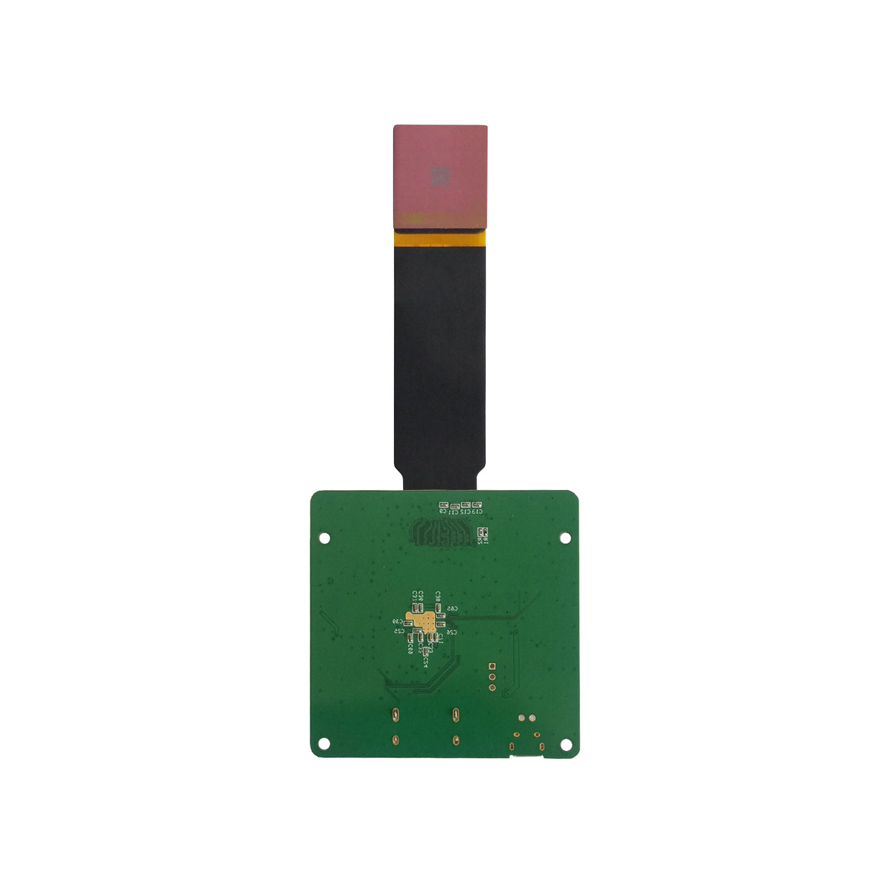 1.03 inch Micro OLED module rear view showing driver board with MIPI interface, USB-C connector and component layout