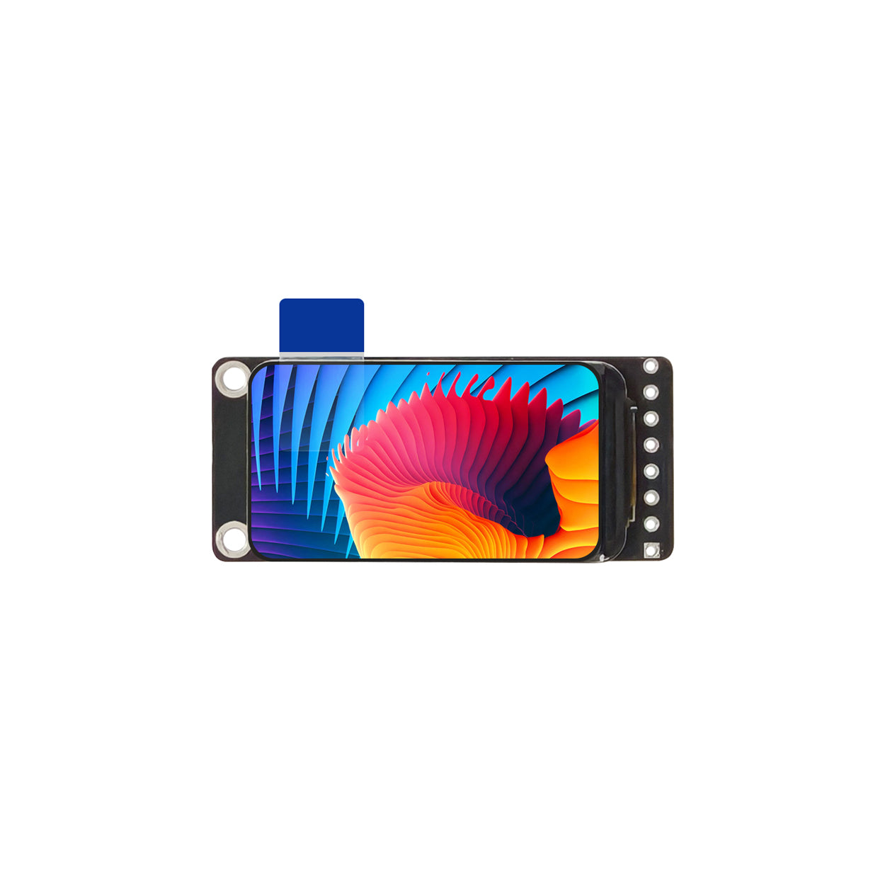 1.47 Inch TFT LCD 172x320 Display Module Showing Colorful Gradient Demo Screen