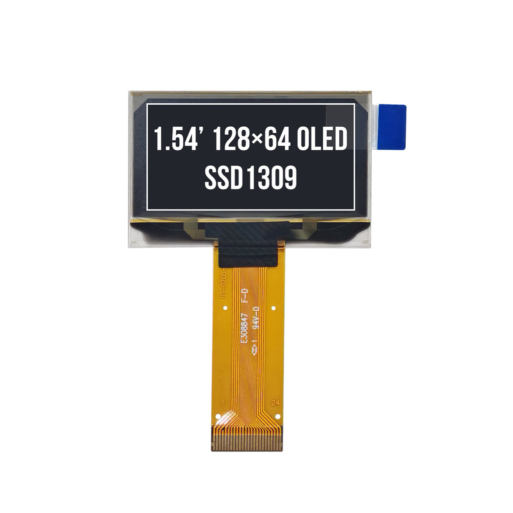 Pantalla OLED de 1.54 pulgadas 128×64 SSD1309 Color Azul Blanco 24 pines