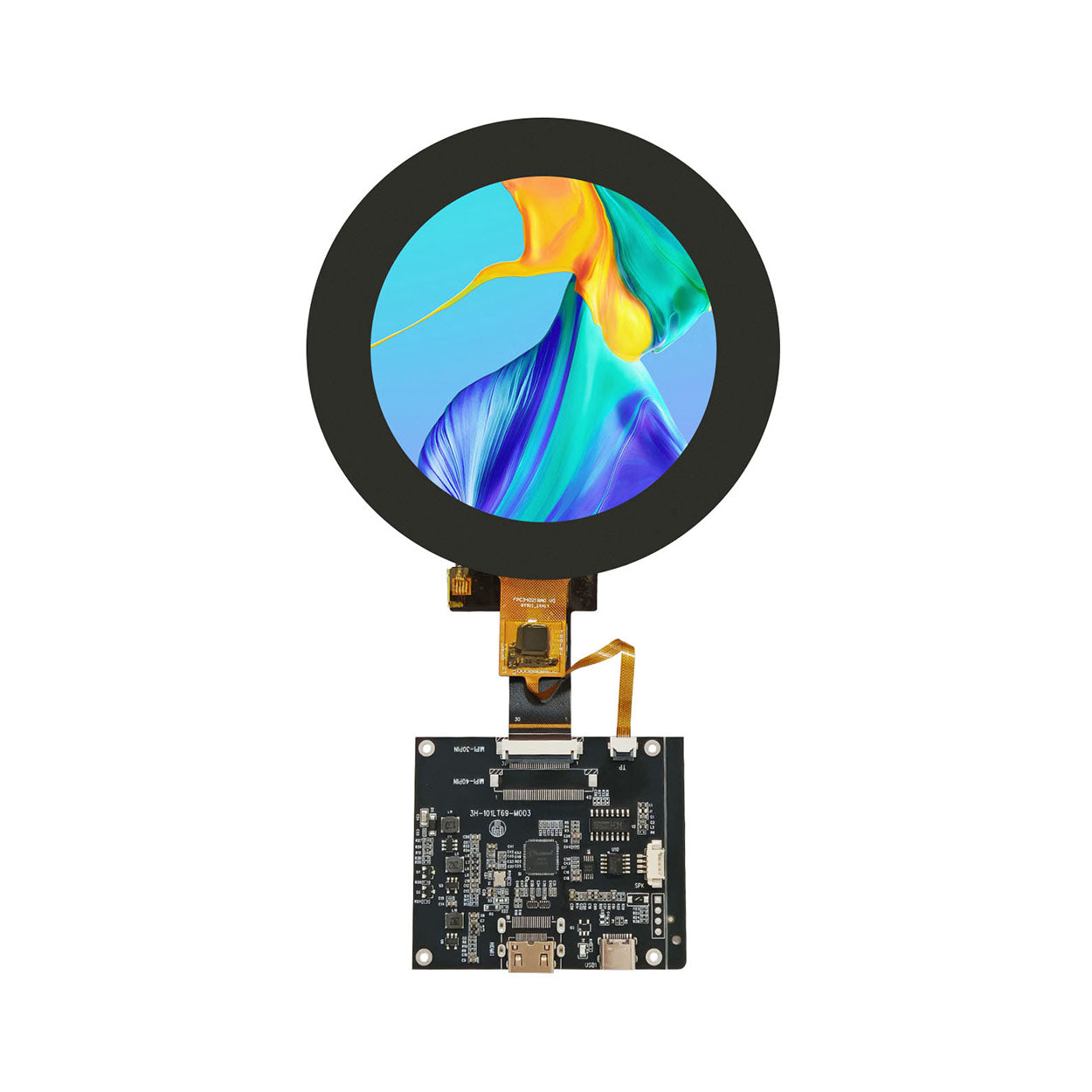 Panel de pantalla táctil TFT LCD redondo de 3,4 pulgadas 800×800 con módulo MIPI