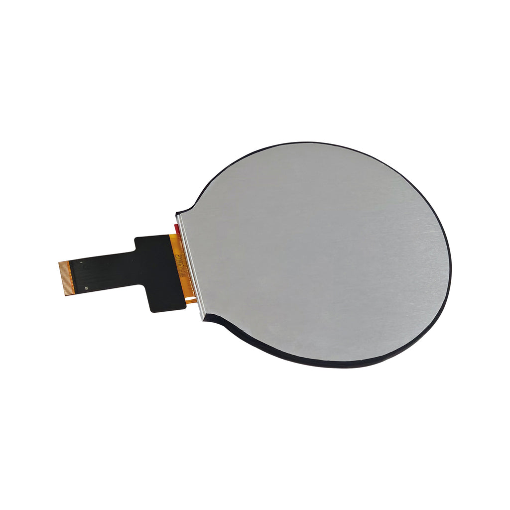 4-inch round TFT LCD display side view with display connector
