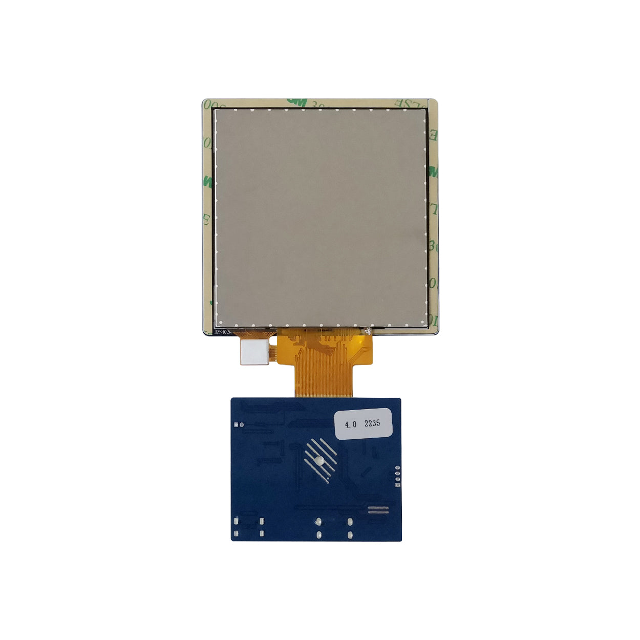 4 inch square TFT LCD display front view, 84.2×84.2mm, normally black, full color 16.7M