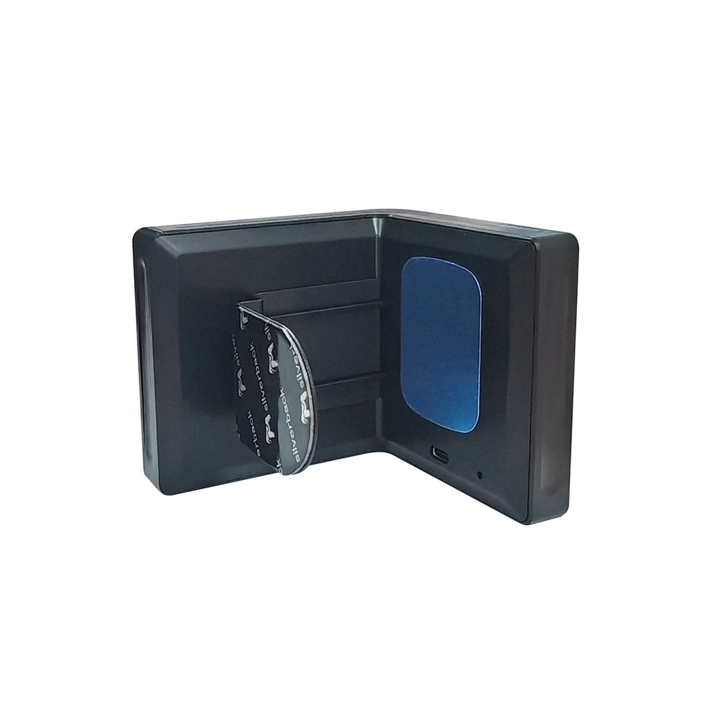 6.5 Inch 2K AMOLED Curved Secondary Screen with Black Mounting Bracket Closed Side View