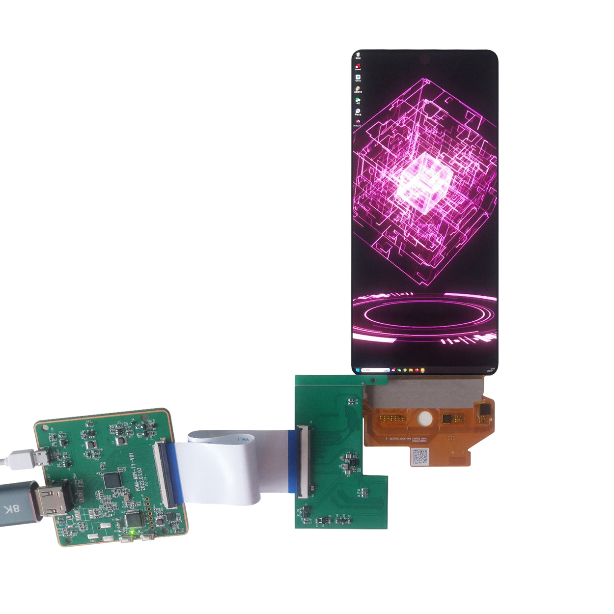 6,67 Zoll flexibles AMOLED-Display-Panel-Modul 2400x1080 HD-Bildschirm