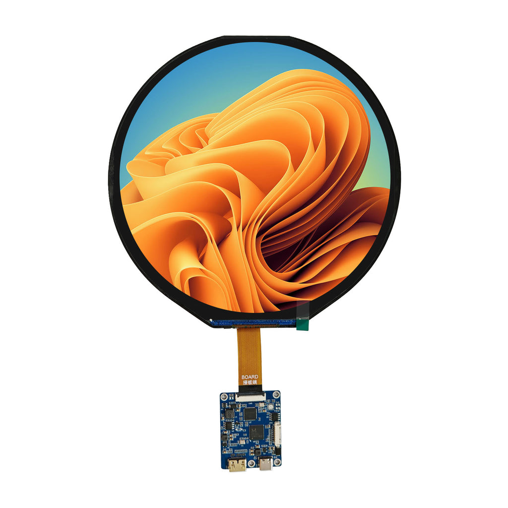 Pantalla LCD TFT Redonda de 7 Pulgadas 1080×1080 900 nits MIPI con Placa Controladora HDMI
