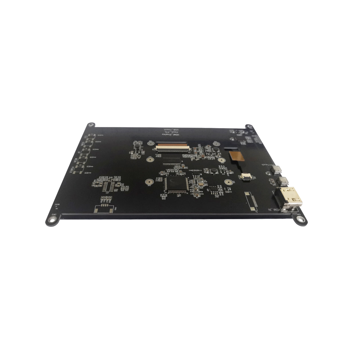 Angled view of 7-inch TFT LCD display module with controller board