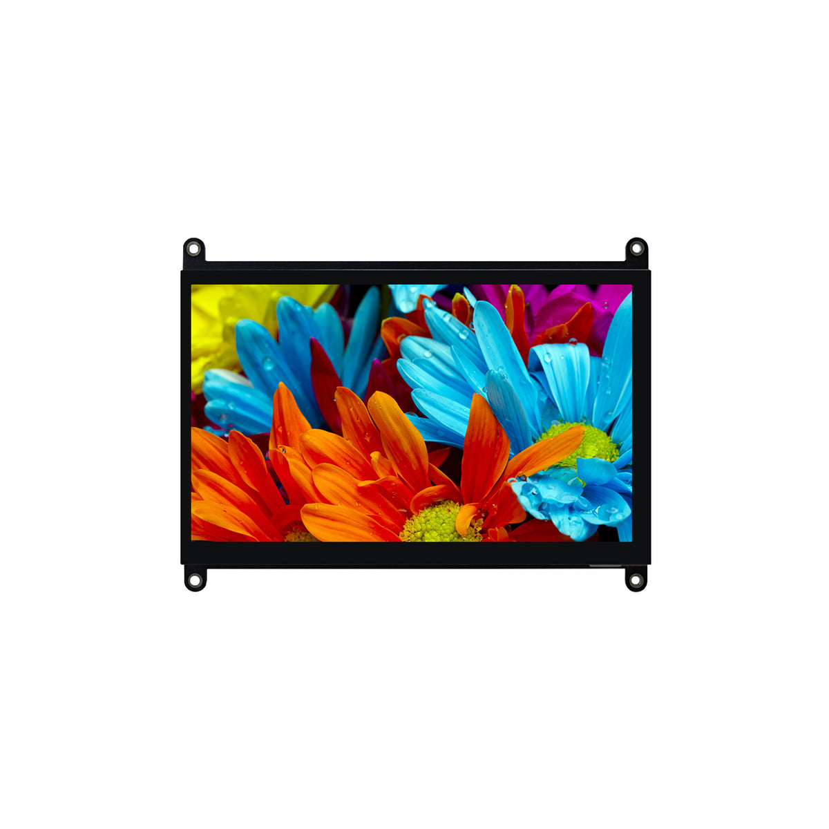 7-inch TFT LCD capacitive touch display showing a colorful test image