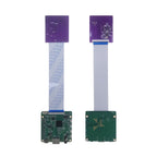 Front and rear views of the HDMI driver board assembly for the 8-inch AMOLED display, with ribbon cables and adapter boards.